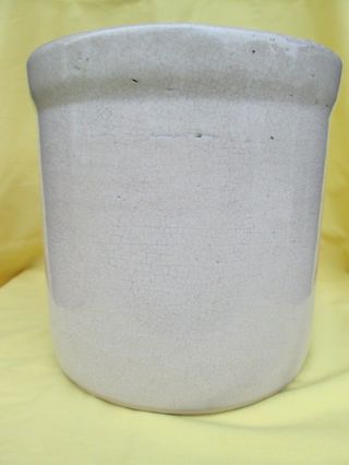 Vintage Antique Ruckel ' s Stoneware One Gallon Ceramic Crock White Hall,  Illinois 4