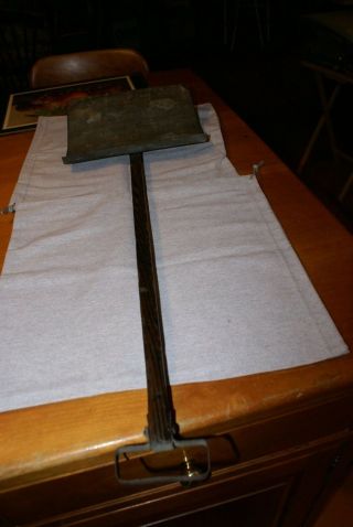 Vintage Primitive Small Galvanized Metal Shovel / Dust Pan Wood Stem