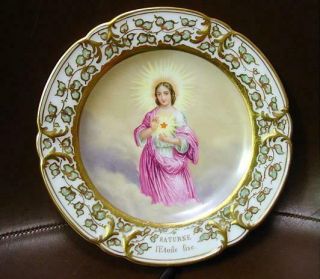 Sevres Porcelain 7 1/4 " Portrait Plate Depicting Saturn The Fixed Star