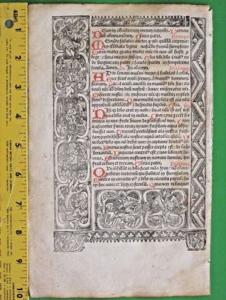 Rare BoH leaf,  Miniature,  Adoration of the Magi,  Border scenes,  etc.  ca.  1515 2