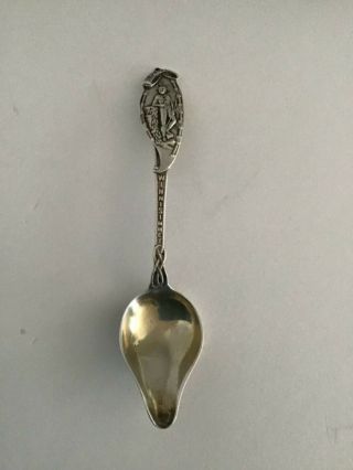 Antique Sterling Silver Souvenir Spoon,  Winnisimmet,  Native American
