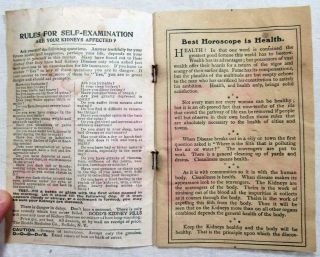 1890 ' s ASTROLOGY “Your Horoscope” – Antique Paper Booklet - Dodd ' s Kidney Pills 2
