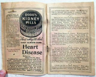 1890 ' s ASTROLOGY “Your Horoscope” – Antique Paper Booklet - Dodd ' s Kidney Pills 3