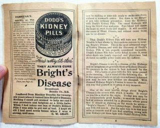 1890 ' s ASTROLOGY “Your Horoscope” – Antique Paper Booklet - Dodd ' s Kidney Pills 4
