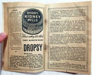 1890 ' s ASTROLOGY “Your Horoscope” – Antique Paper Booklet - Dodd ' s Kidney Pills 5