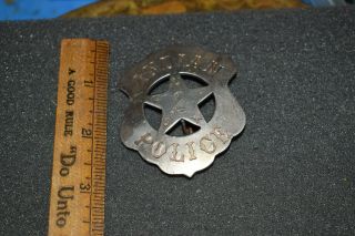 Aintique Obsolete,  5 POINT STAR SOUIX Badge,  Copper Base & Silver Plated 2