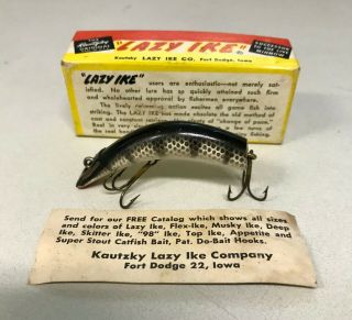 Kautzky Lazy Ike - 2 Vintage Fishing Lure Kl - 22 Bu Sc