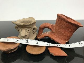 Salvaged Antique Clay Art Pottery Artifact Figurines Fragments 2