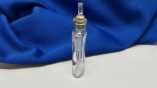 Antique Miniature Joubert Blue Waltz Empty Perfume Bottle with Glass Stopper 2