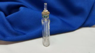 Antique Miniature Joubert Blue Waltz Empty Perfume Bottle with Glass Stopper 4