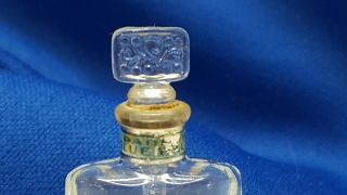 Antique Miniature Joubert Blue Waltz Empty Perfume Bottle with Glass Stopper 5
