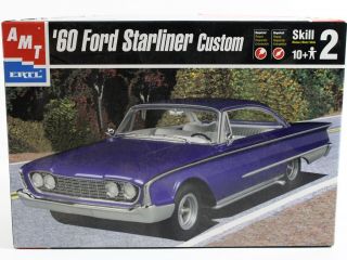 1960 ’60 Ford Starliner Custom Amt 1:25 Model Kit Open Box,  Complete 30045