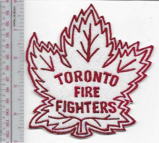 Toronto Fire Department Firefighters Ice Hockey Club Crest Patch Red Patch