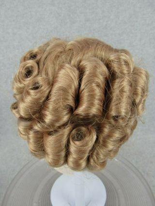 Vintage Global Doll Wig size 13 - 14 SHIRLEY Blonde with curls w hairnet & box 2