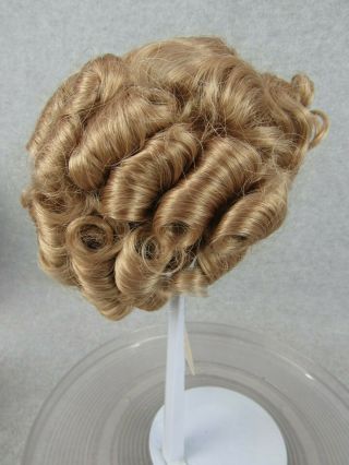 Vintage Global Doll Wig size 13 - 14 SHIRLEY Blonde with curls w hairnet & box 5