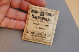 Tavannes Watch Part Mainspring Size 16 No 4417B Swarthchild Chicago Vintage 3