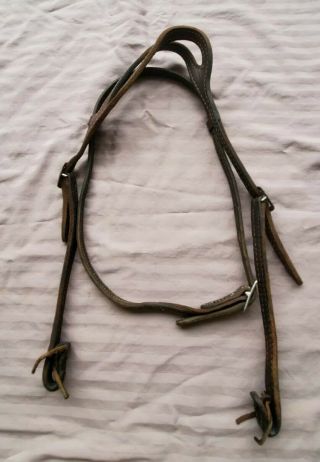 Vintage One Ear Western Bridle Headstall Horse Tack