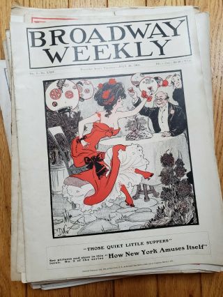 25 1904 Broadway Weekly Magazines Theater Actors Actresses Antique Play Theatre