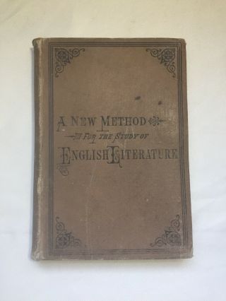 Antique Book 1879 A Method For The Study Of English Literature Louise Maertz