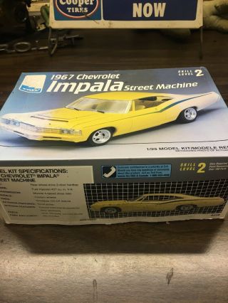 Vintage Amt 1967 Chevrolet Impala Model Car Kit 1/25 Incomplete No Decals