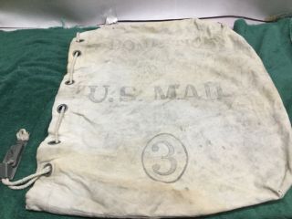 Vintage Domestic U.  S.  Mail 3 Canvas Bag Usps,  With A Date Of 12 - 76