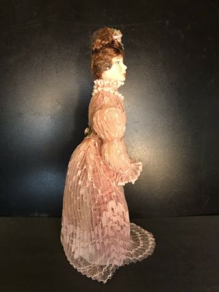 Elizabeth Staryk miniature porcelain traditional pink lace dress doll 2