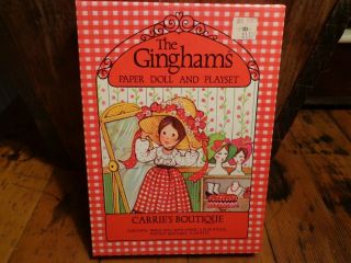 The Ginghams Paper Doll & Playset Carries Boutique 1979 Uncut