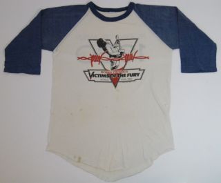 Vtg 1980 Robin Trower Victims Of The Fury Rock Music Concert T - Shirt Usa Raglan