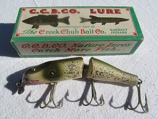 Creek Chub 2618 Jointed Pikie Silver Flash Glass Eye Fishing Lure Correct Box