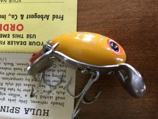 Vintage Hula Dancer Fish Lure By Arbogaster.  Includes Paper,  Needs Skirt.  Great