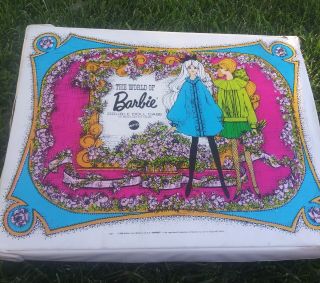 Vintage 1968 The World Of Barbie Double Doll Case With Vintage Dolls And Cloths