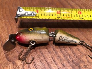 Vintage Paw Paw Jc Higgins Jointed Wood Frog Spot Lure