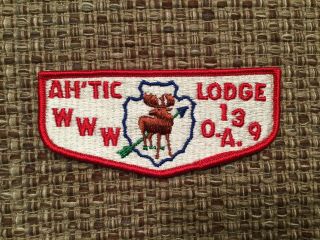 Ah - Tic Oa Lodge 139 Old Scout Flap Patch 2