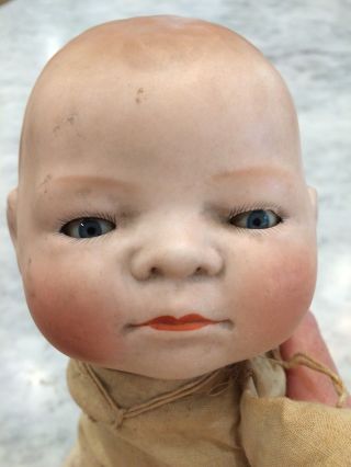 Vintage Porcelain Head and Cloth Body Baby Doll - 12 Inch 7