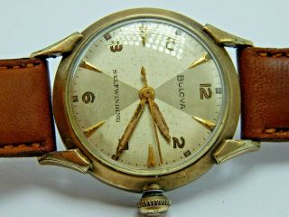 Vintage 1959 Bulova Royal Clipper Self - Winding Automatic 10krgp Wrist Watch