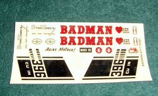 Vintage Monogram 1955 Chevy Badman Gasser Decal 6747 - 0301