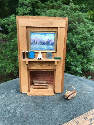 Dollhouse Fireplace With Mantle