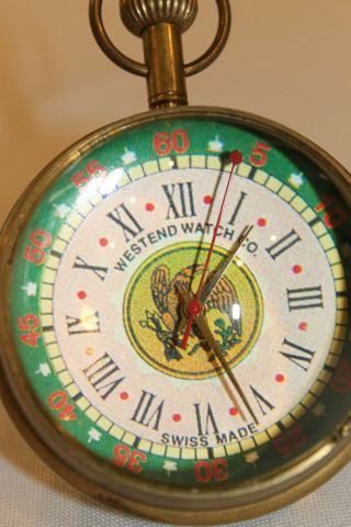 Westend Watch Co.  Swiss Made Glass Ball Desk Clock - Desk Watch - 17 Jewels