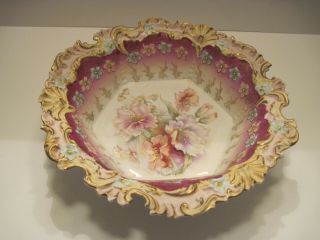 Vintage Umique Porcelain Serving Bowl - Floral Design