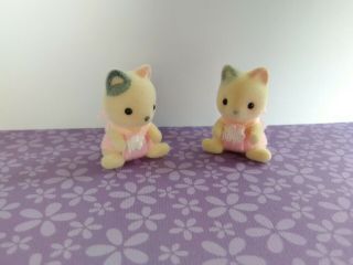 Calico Critters Sylvanian Families Vintage Whiskers Cat Babies