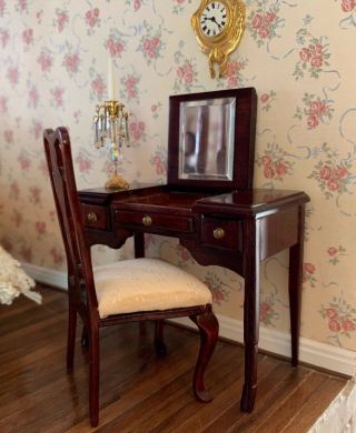 Miniature Dollhouse Early Fantastic Merchandise Gentleman Dressing Table Chair