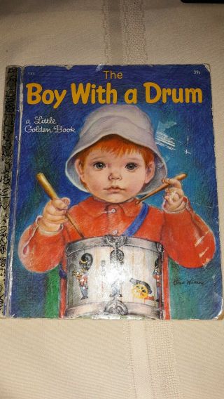 The Boy With A Drum Vintage Little Golden Book 1969 Children Reading