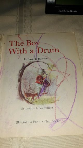 The Boy With a Drum Vintage Little Golden Book 1969 Children Reading 3