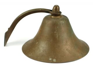 Vintage Nautical Perko Sail Boat Fog / Warning Brass Bell With Mount 6 " Diameter