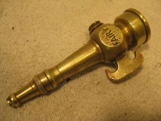 Antique all brass ' Fairy ' chemical fire extinguisher nozzle. 2