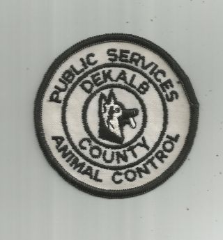 Vintage Dekalb County Public Services Animal Control Police Dog Patch Ga Il