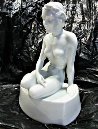 Fine White Porcelain Nude Female Figurine By Porcelana Schmidt Santa Catarina