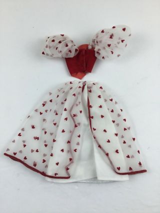 Barbie Doll Vintage Loving You Barbie Doll Heart Dress Clothes Outfit red White 5