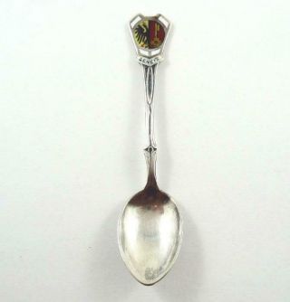 Vintage Geneve / Geneva,  Switzerland.  800 Fine Silver & Enamel Souvenir Spoon