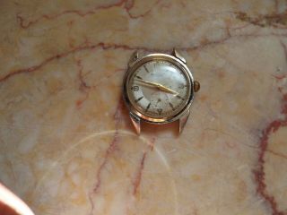 Vintage Bulova 17j Ygp Wristwatch For Parts/repair